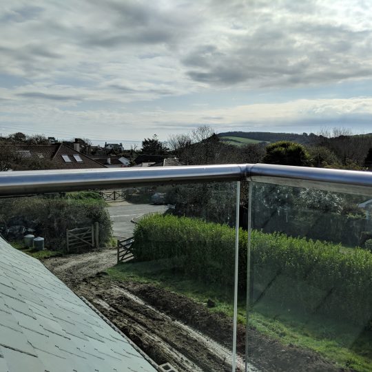 View from frameless glass balustrade