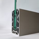 open end of solus frameless glass balustrade system from aluminox
