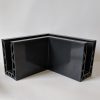 aluminox powdercoated solus frameless balustrade corner