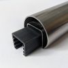Slotted handrail and seal gasket from aluminox