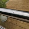 Aluminox Slotted handrail connector for use on frameless glass balustrades